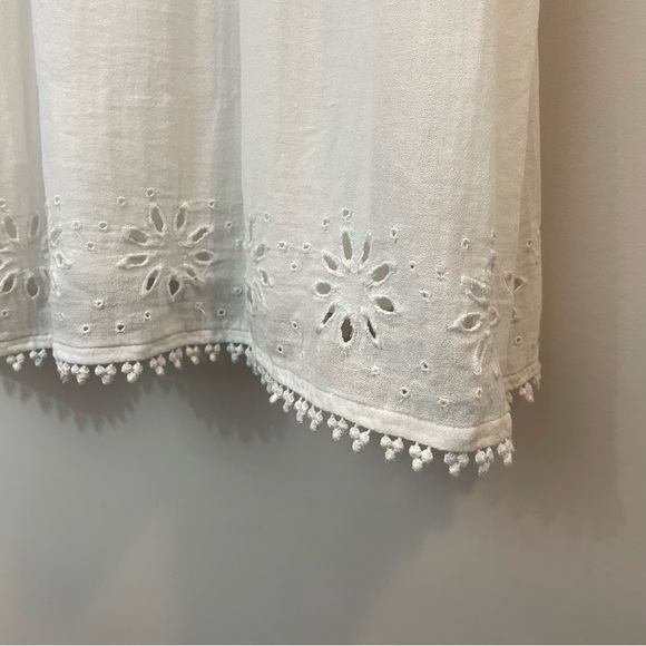 Old Navy Sundress Womens S White Floral Eyelet Lace A-line 100% Cotton Lined - Picture 4 of 11